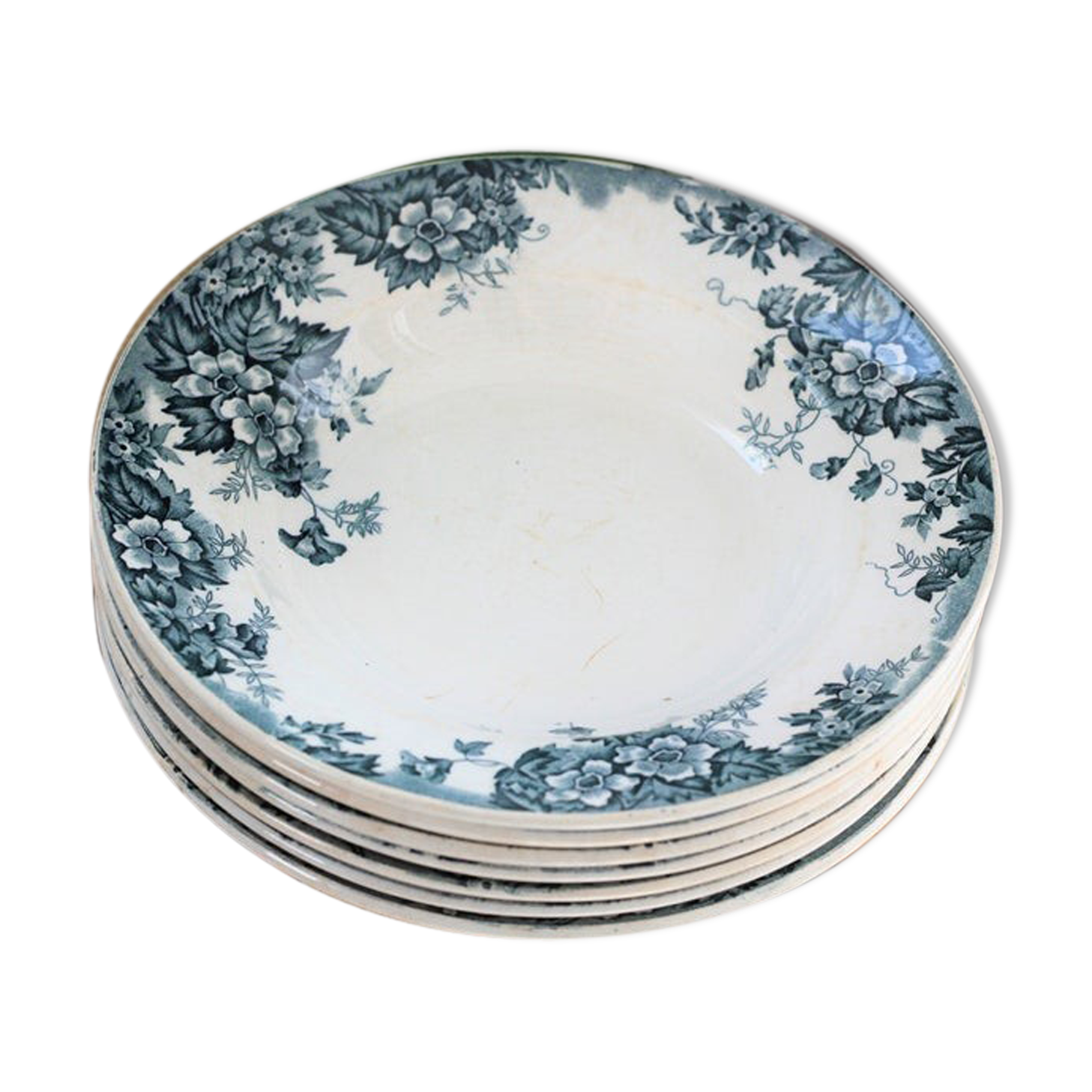 Lot of 8 hollow plates Marie-Louise collection