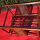 Rattan coffee table, canning, glazed top
