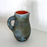 Blue ceramic pitcher Les 2 Potiers (Michelle and Jacques SERRES)