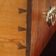 Walnut chest of drawers, black marble top