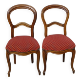 Chaises Louis Philippe restaurée, lot de 2