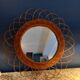 Sun mirror. Rattan .vintage