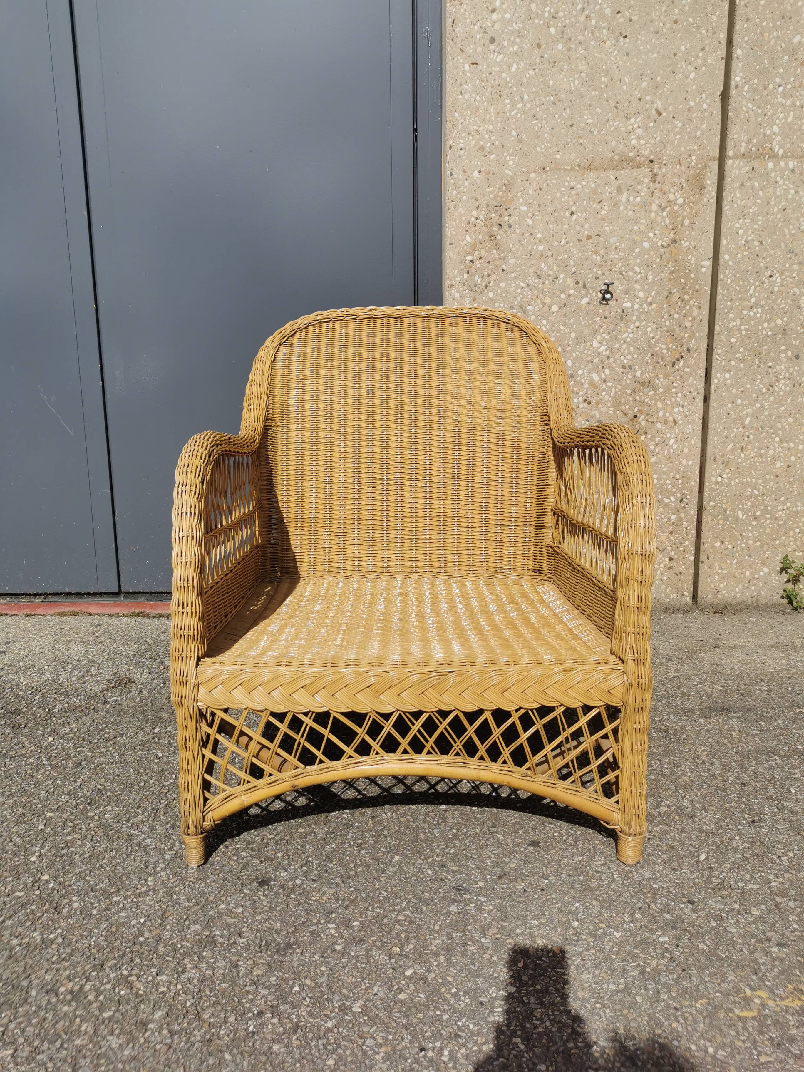 Complete rattan lounge from the 1950s