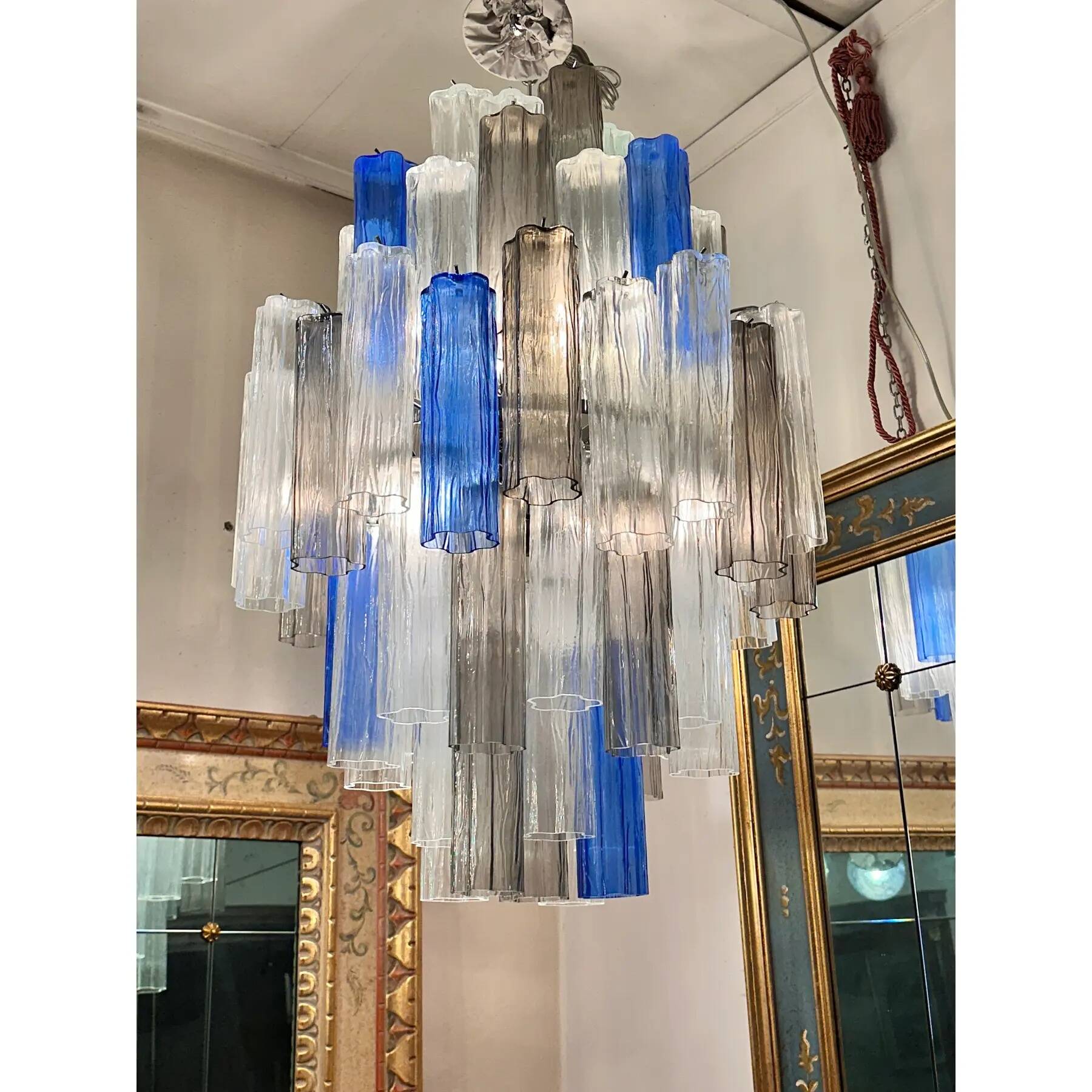 Contemporary Modern “Tronchi” Murano Glass Sputnik Chandelier by Simoeng