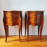 Pair of French Louis XV style bedside tables