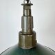 Industrial Green Enamel Military Pendant Lamp with Cast Aluminium Top, 1960