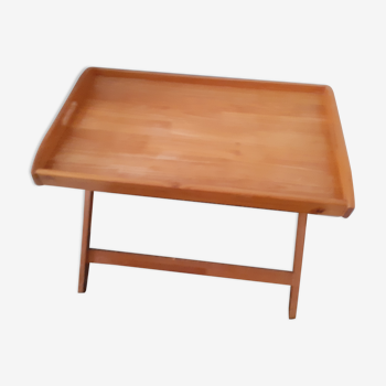 Table plateau pliante en bois clair