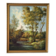 Balade au bord de la rivière, huile sur toile