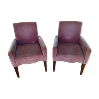 Olivier Gagnère Pair of café Marly armchairs