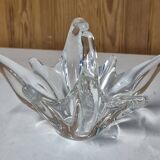 Clear blown crystal centerpiece, Vannes Crystal style, 26cm