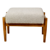 Tabouret Edmund Homa en tissu bouclé beige