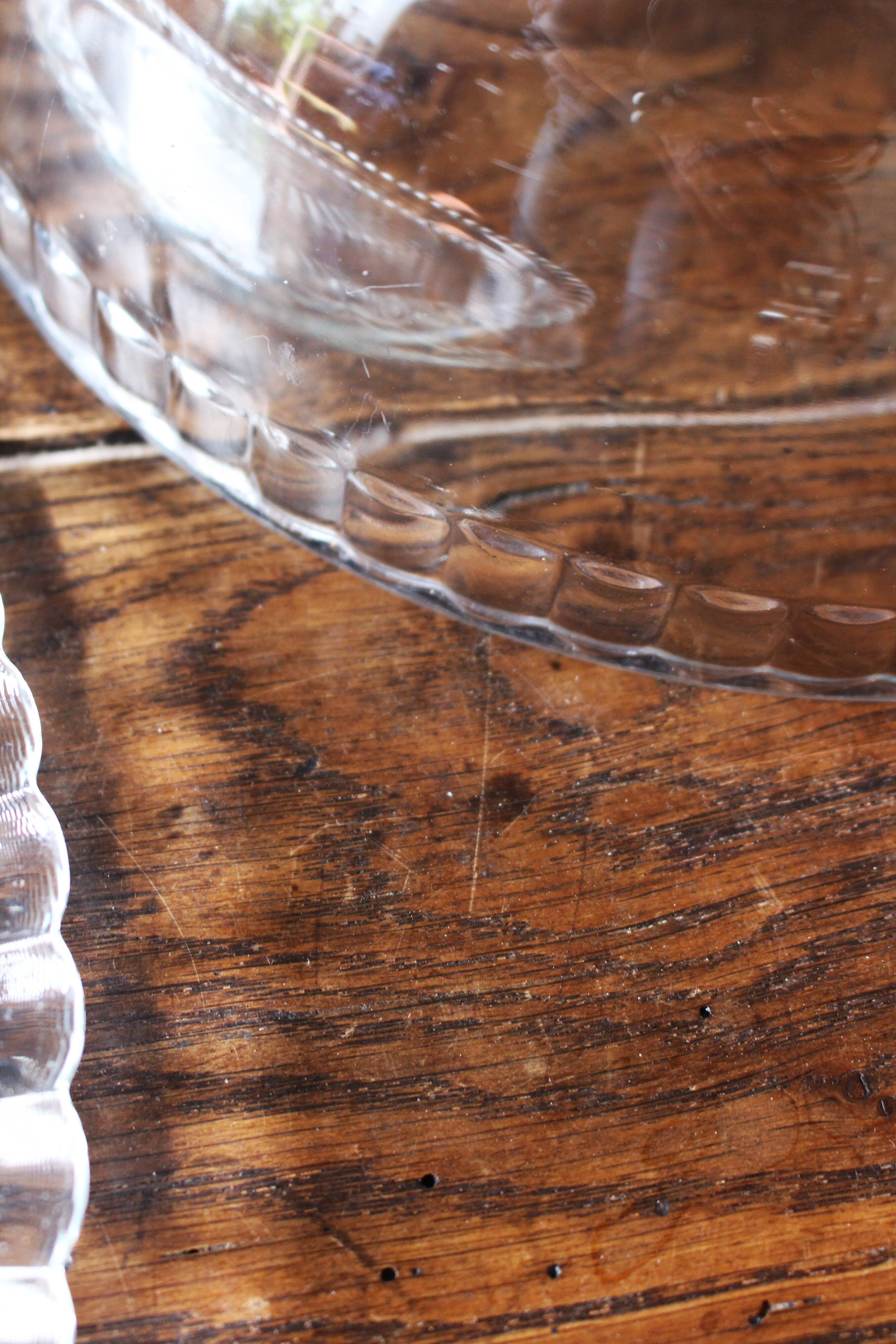 Large glass bell jar and its vintage cheese dessert plate.