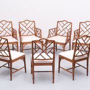 Chaises chinoises en faux bambou de style Chippendale du 20ème siècle