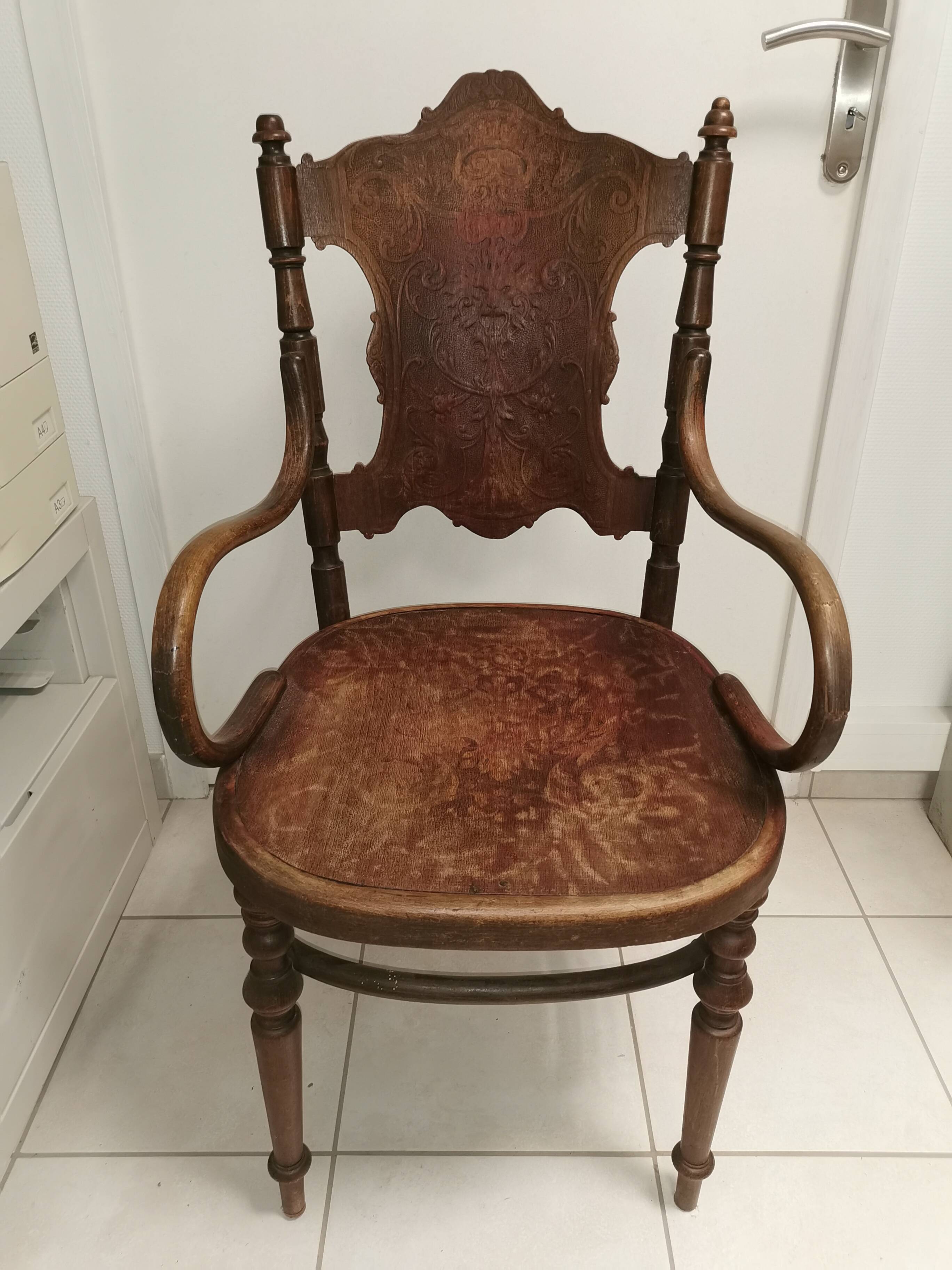 Old fischel armchair, bentwood chair