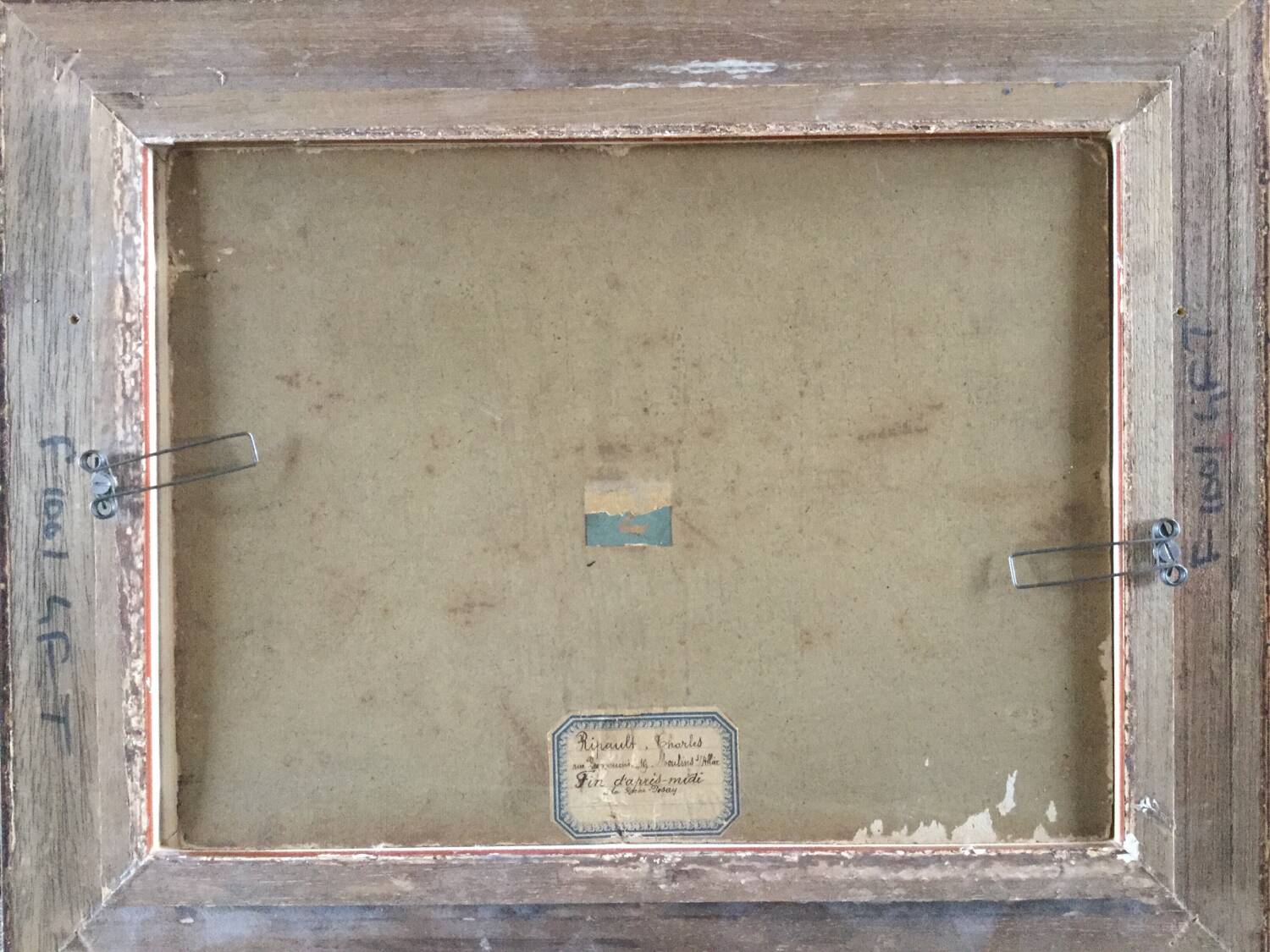 Charles ripault, active early 20th century. la roche-posay. oil/cardboard.