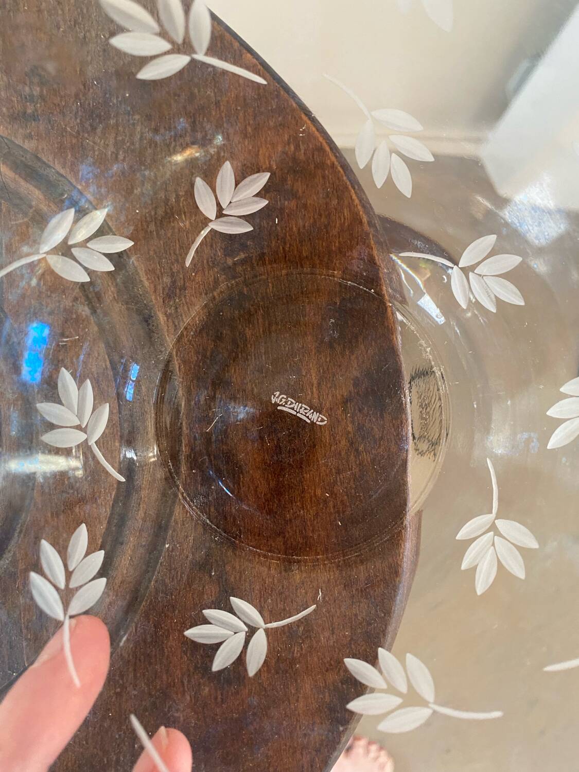 2 crystal bowls JG Durand