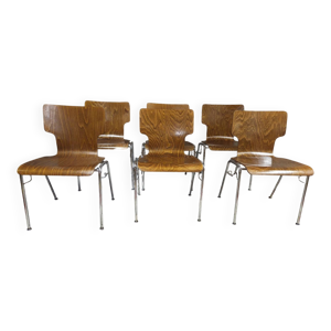 6 chaises vintage scandinaves