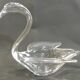 Swan Trinket Crystal Glass Art Vannes-Le-Chatel /Vintage 1960