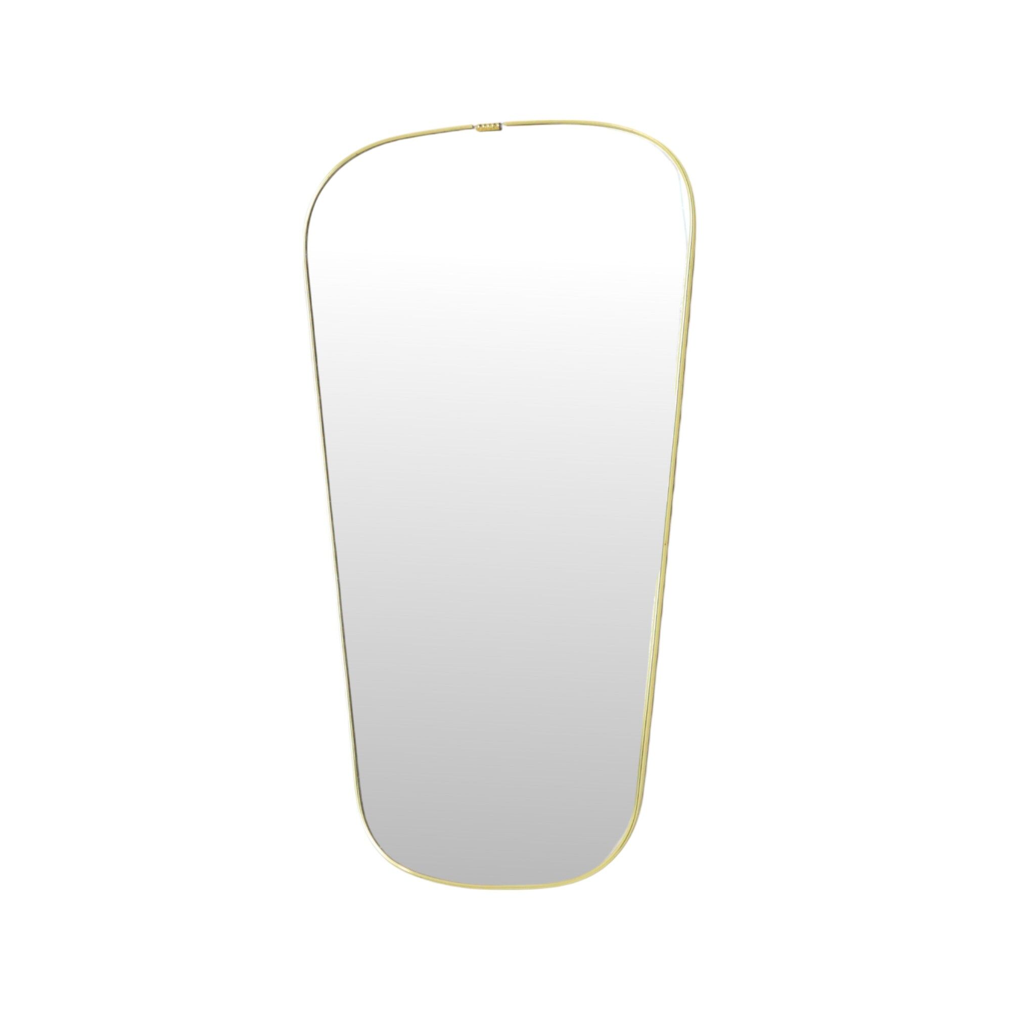Vintage Rockabilly Freeform Mirror Gold Fifties Design 61cm