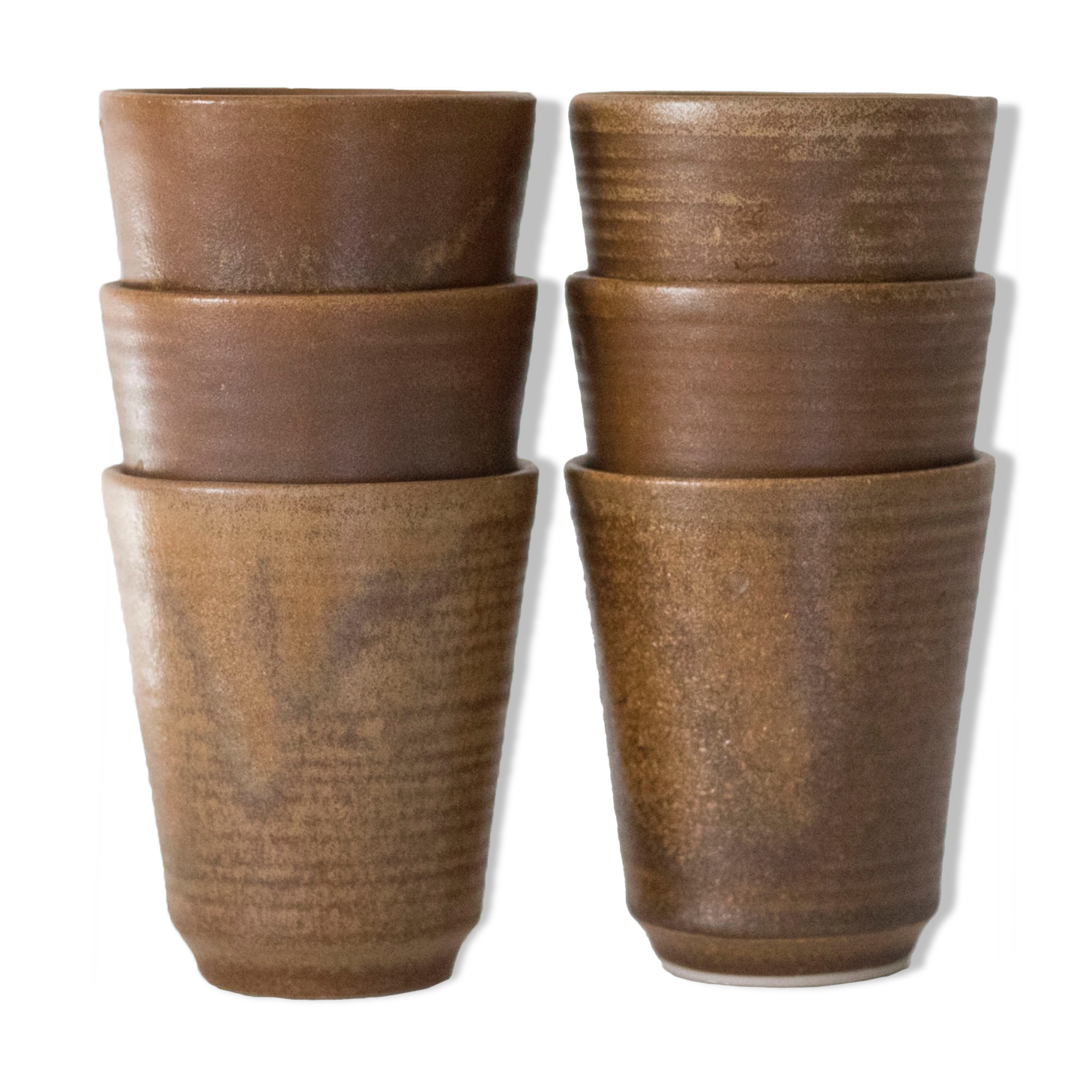 Lot de 6 verres en grès Digoin