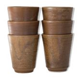 Set of 6 Digoin sandstone glasses