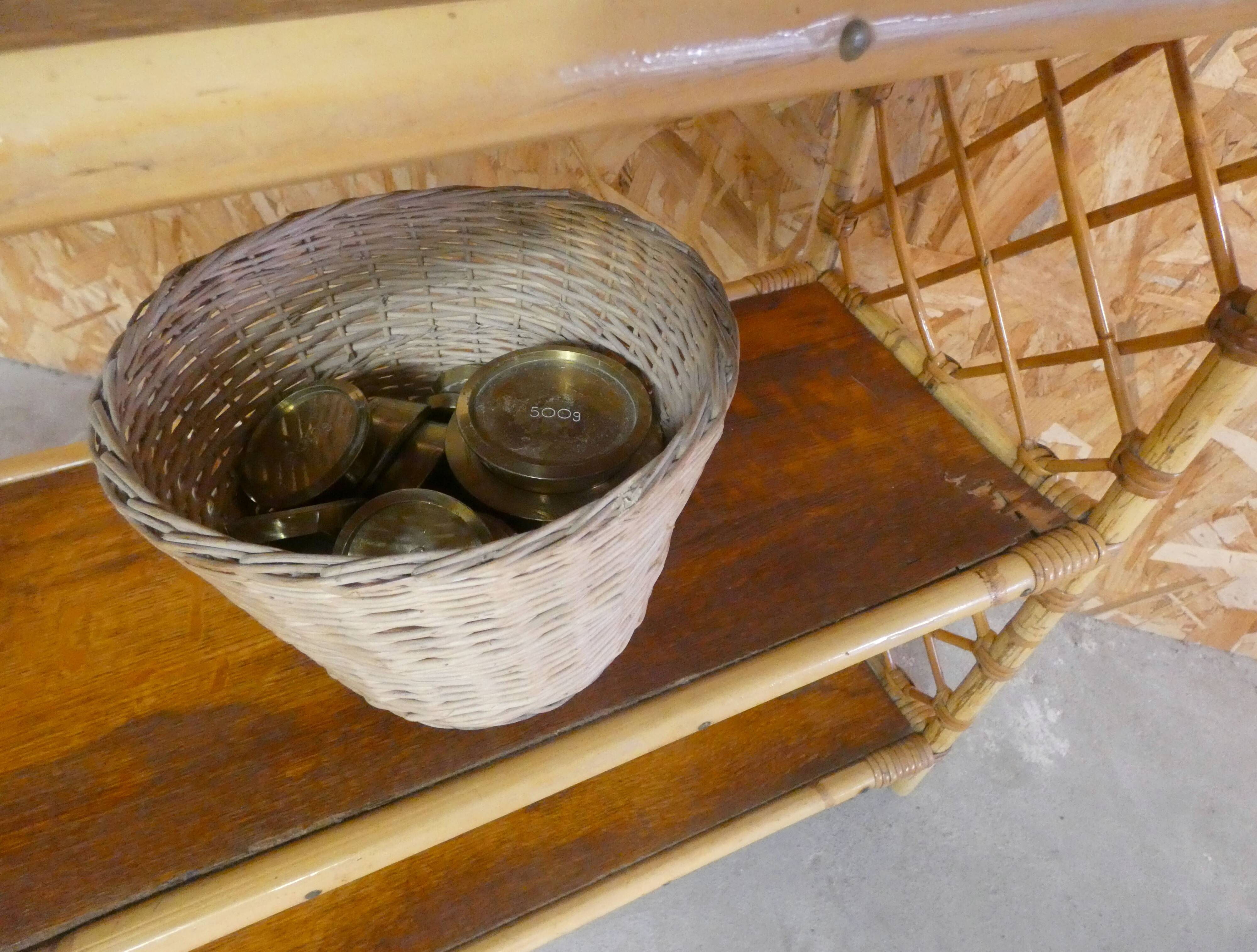 Rattan console shelf sideboard