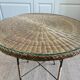 Table en osier Art Déco avec plateau en verre, Allemagne, vers 1920