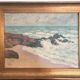 Table Oil Canvas Marine Sea Waves Lucien Vogt Painting Landscape Coast