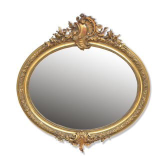 Victorian giltwood wall mirror