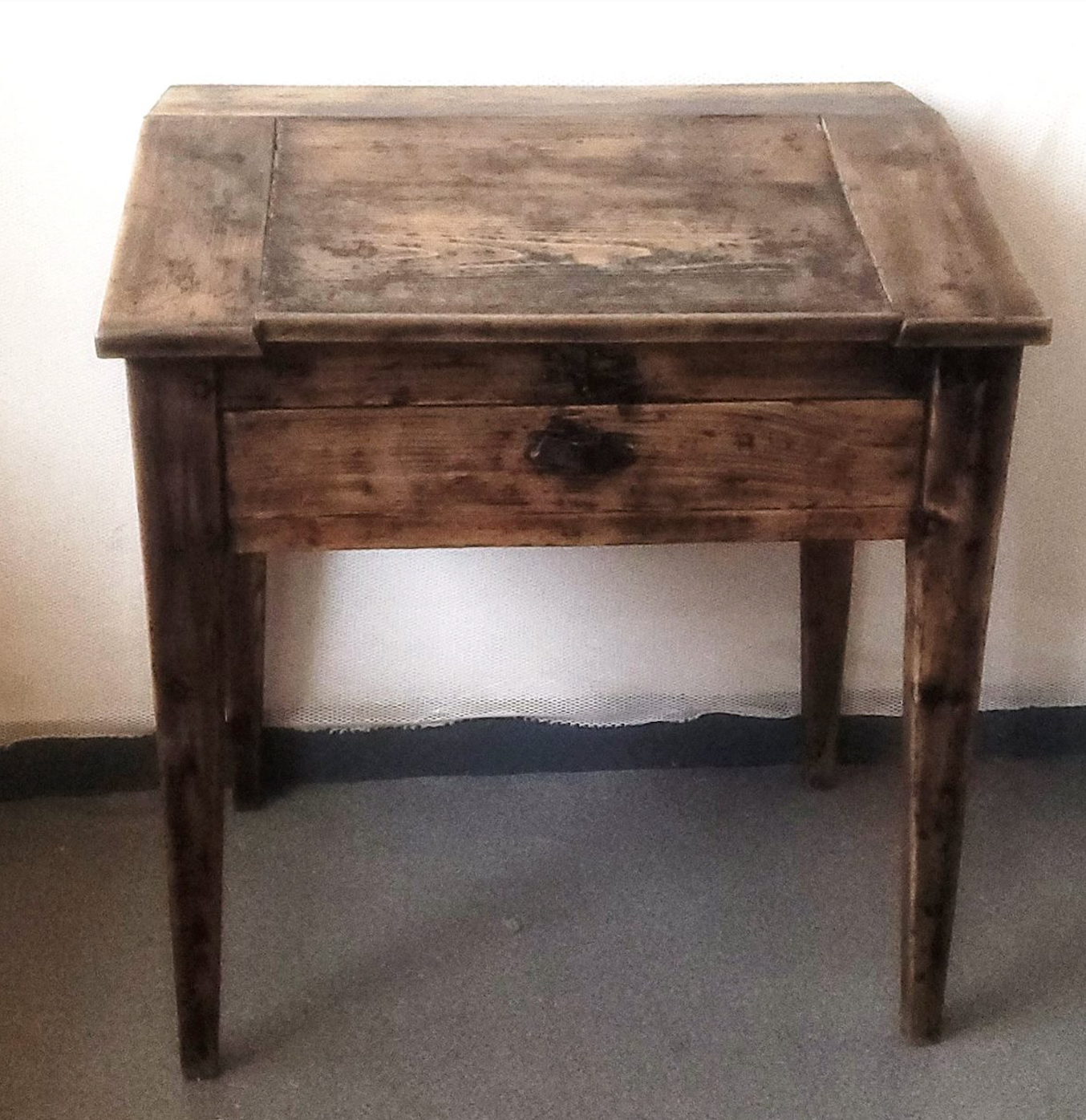Old desk console entrance cabinet