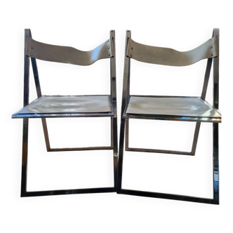 Set of 2 folding chairs Fantoni and Geraci