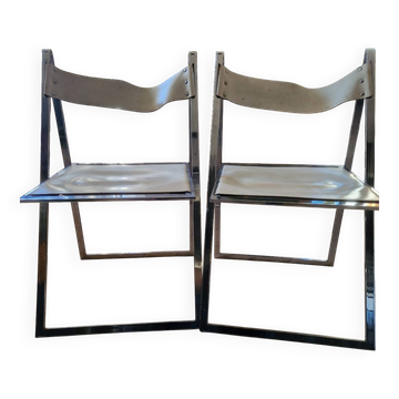Set of 2 folding chairs Fantoni and Geraci