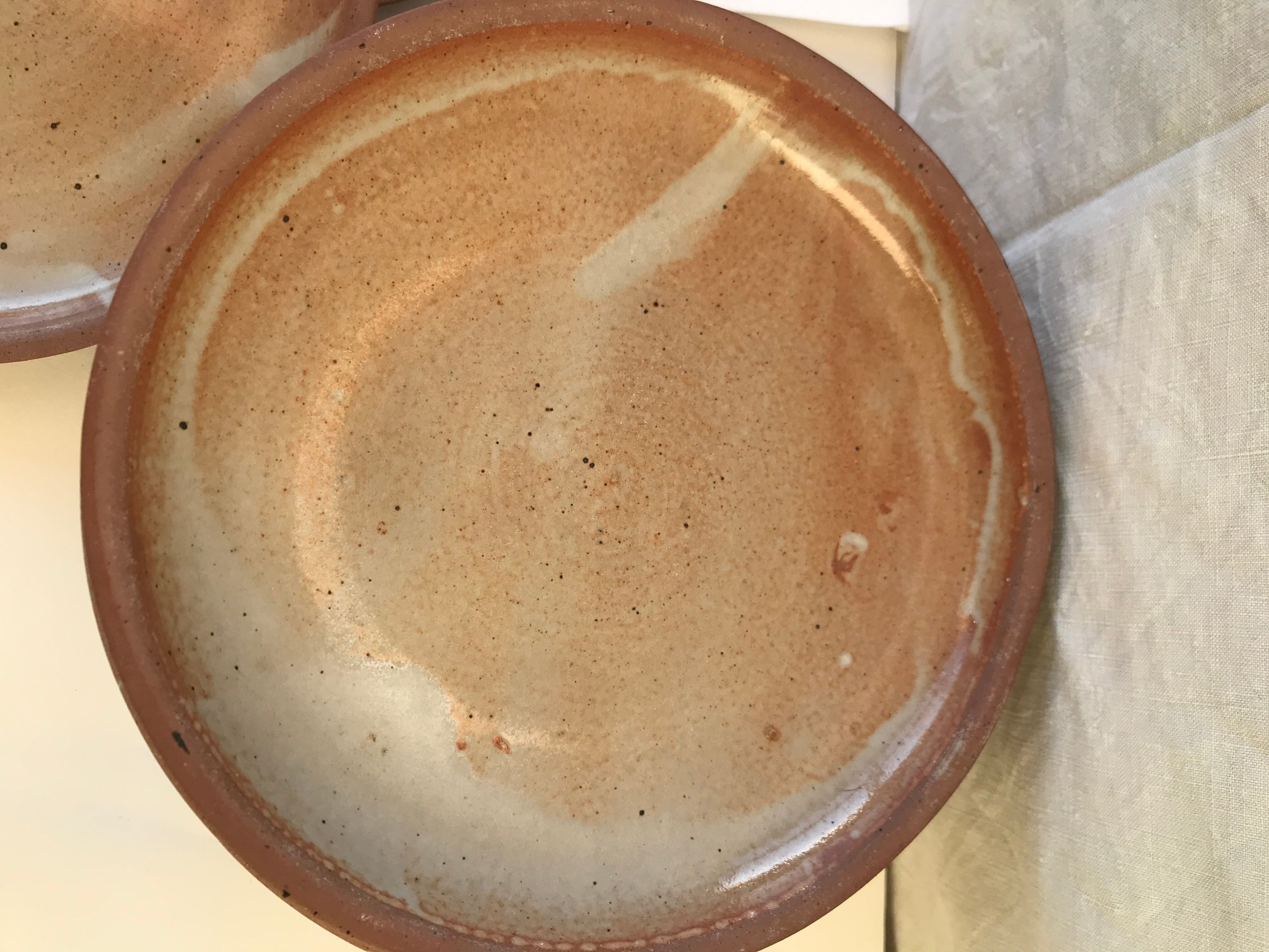 10 small plates made of vintage sandstone