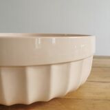 Salad bowl in pink faience Digoin