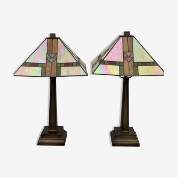 Pair of Dale Tiffany Lamps