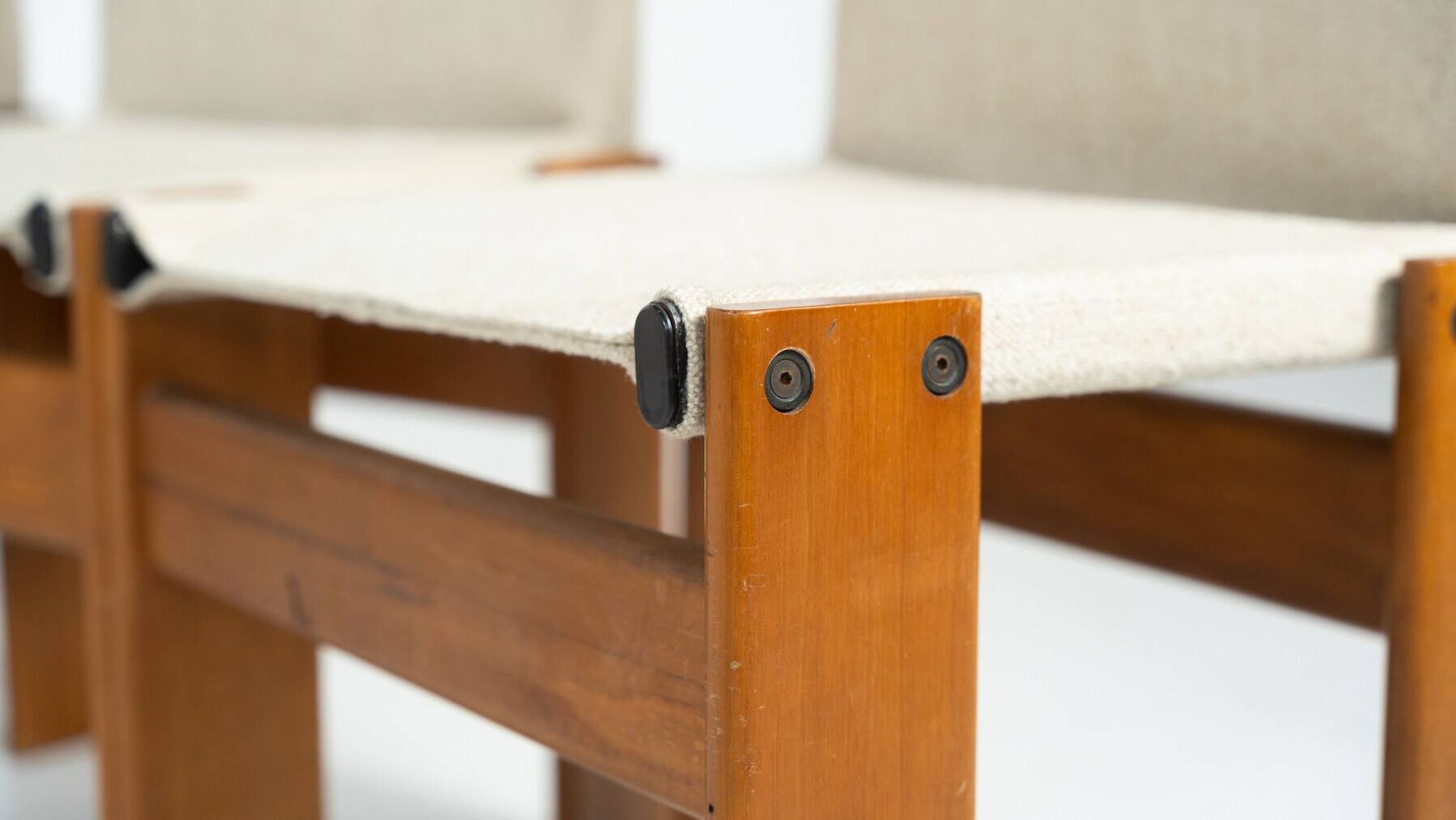 Set of 12 Monk dining chairs by Afra & Tobia Scarpa for Molteni, 1970s.