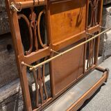 Porte-manteau antique en bronze, acacia et noyer de Français par Émile Galle