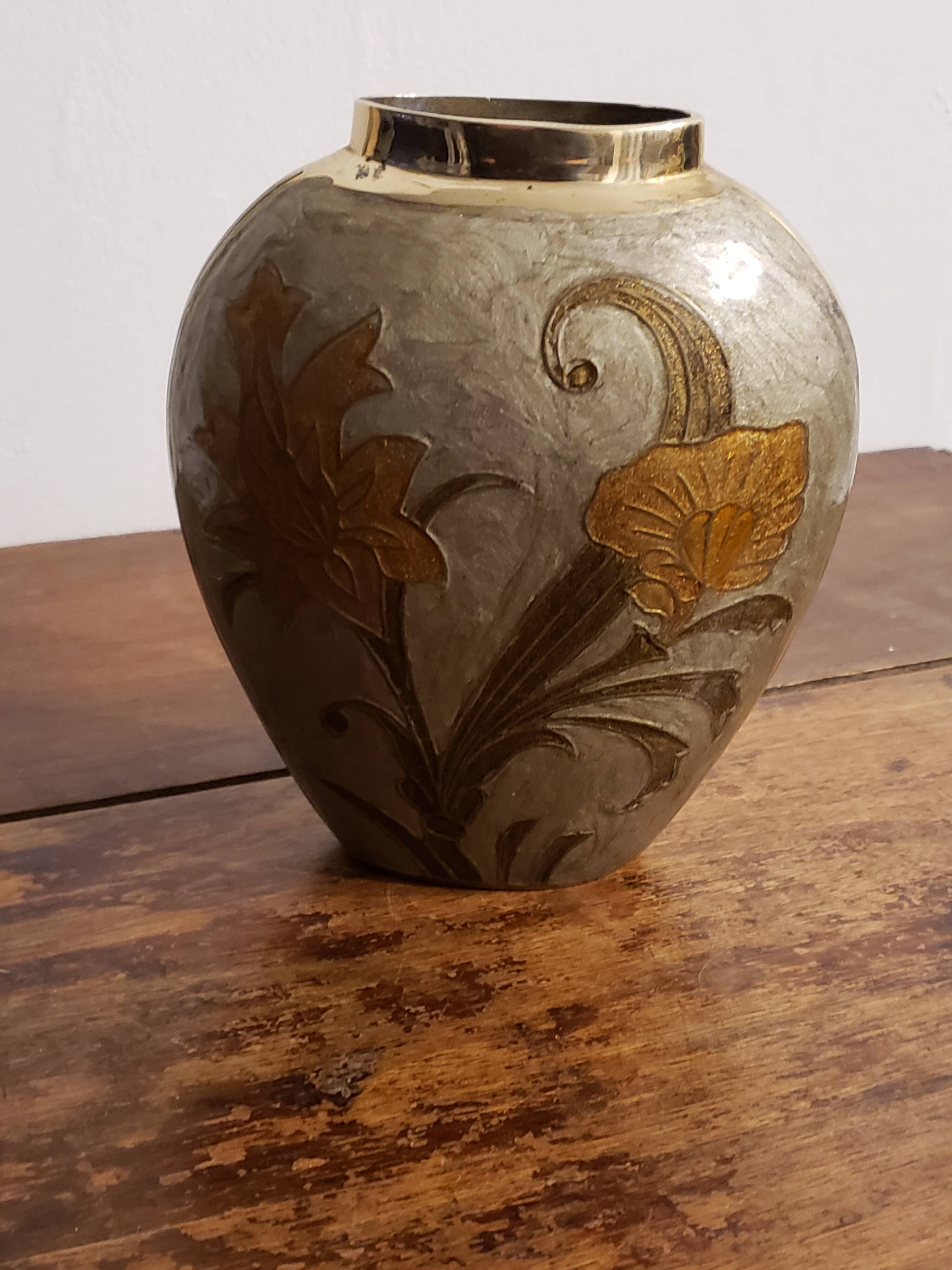 Small brass vase