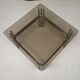 Table basse chrome verre fumé 1970"