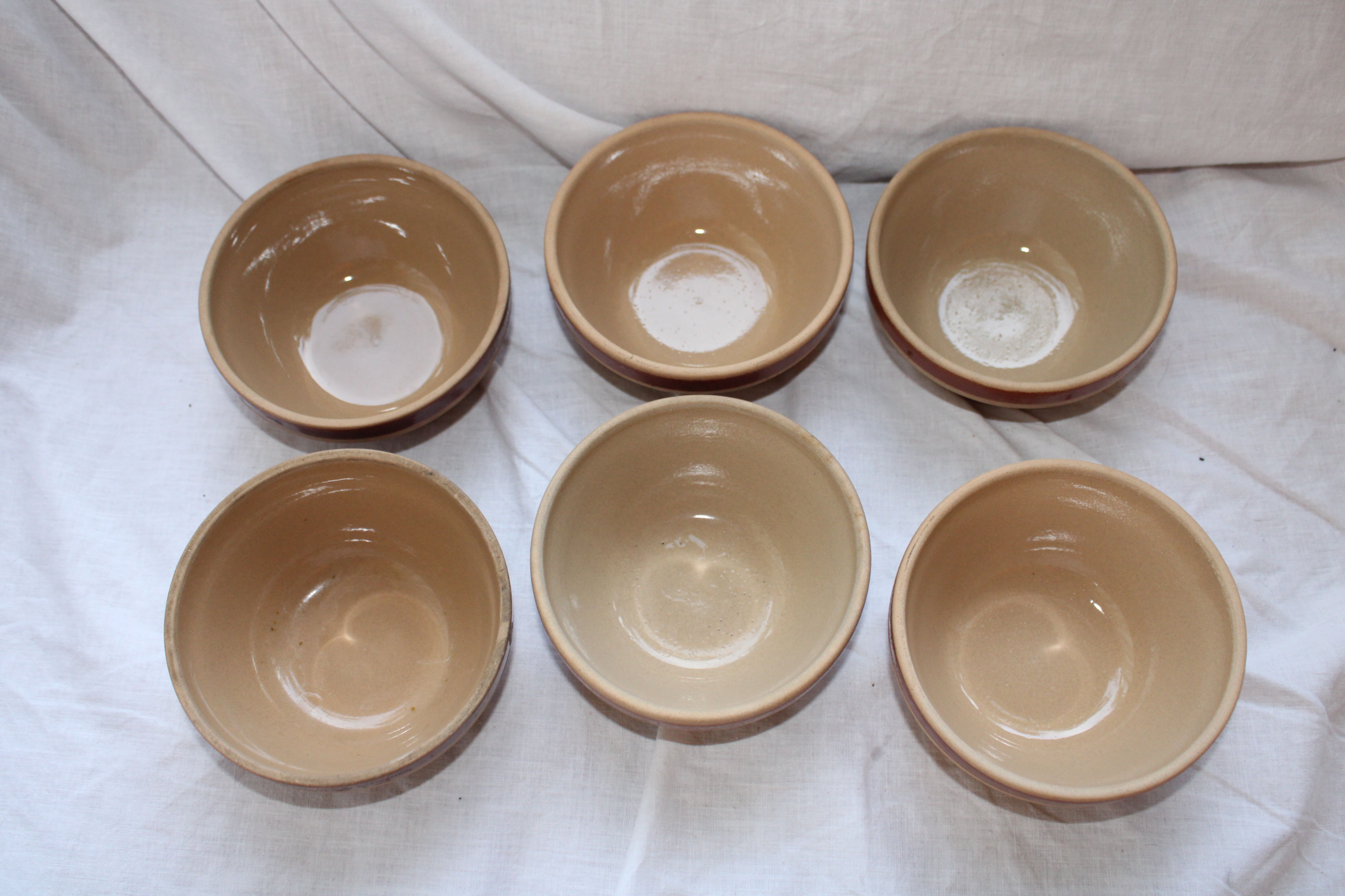 6 GIEN sandstone bowls
