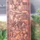 Old African wooden carved talking chair.