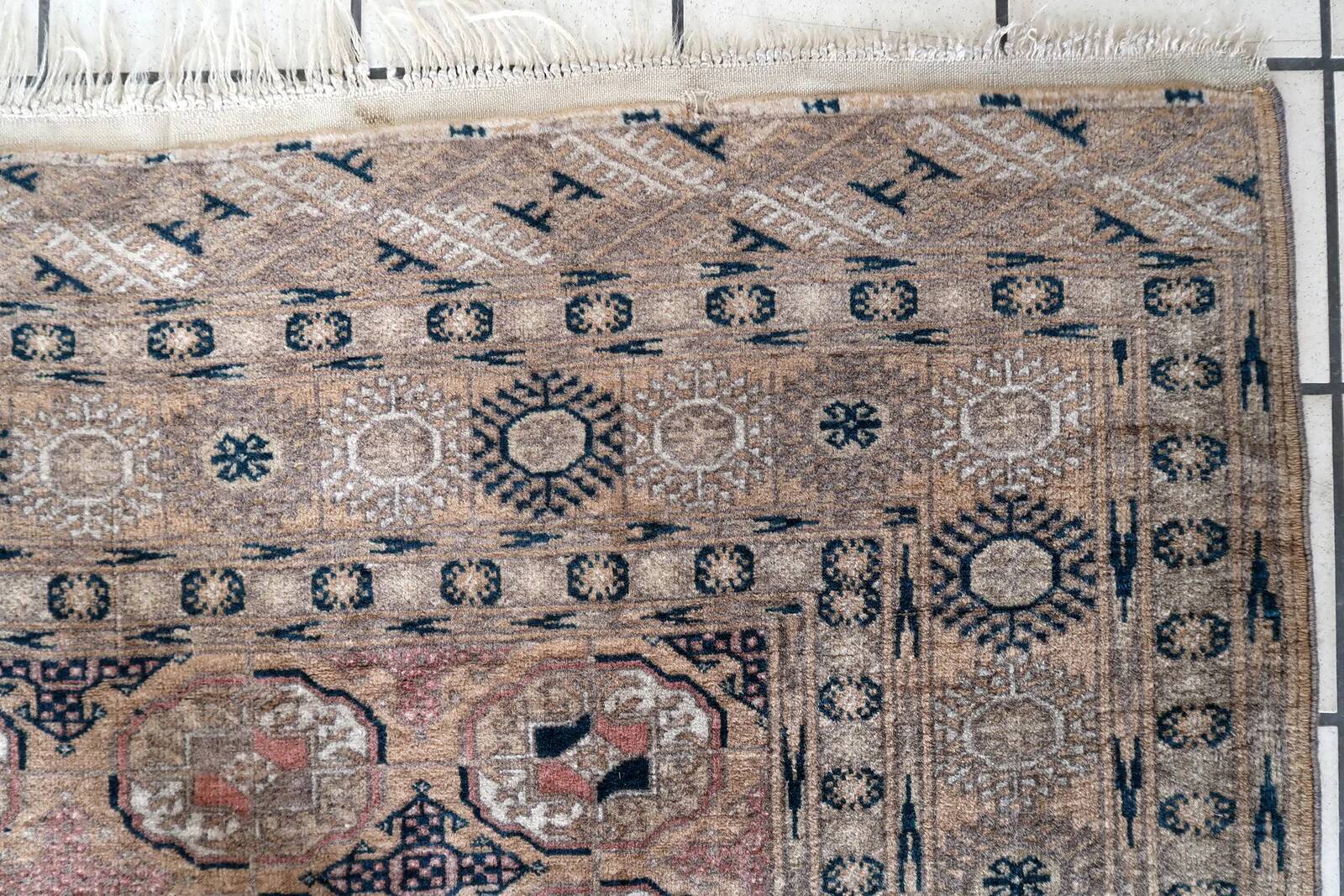 Handmade vintage Afghan Baluch rug 126cm x 199cm 1960s - 1C1172