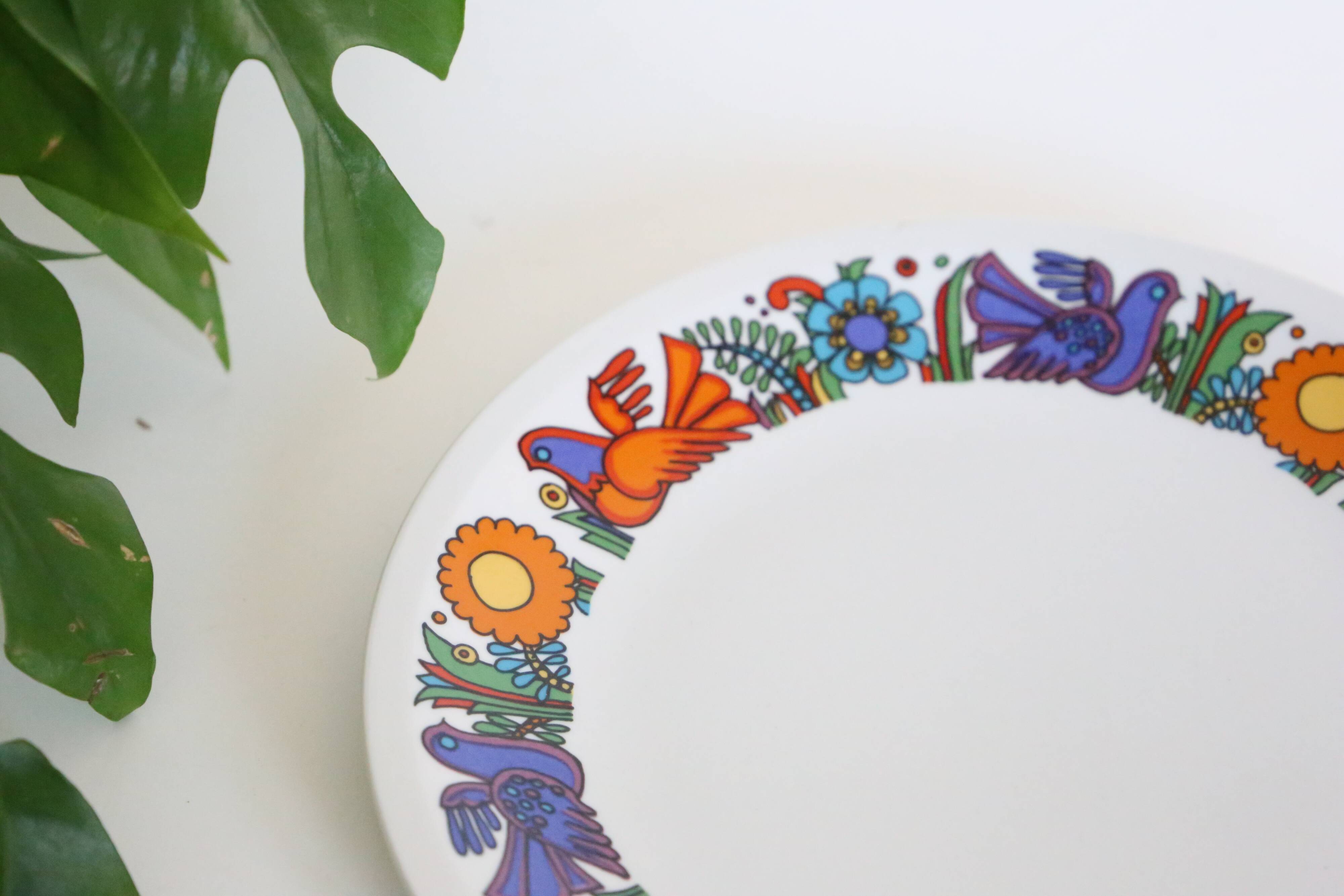 Plate in Acaplulco earthenware from Villeroy and Boch, rare, vintage