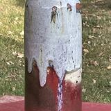 superb flared roller vase signed Les Salicornes Van Duser Lesburgueres 34 cm