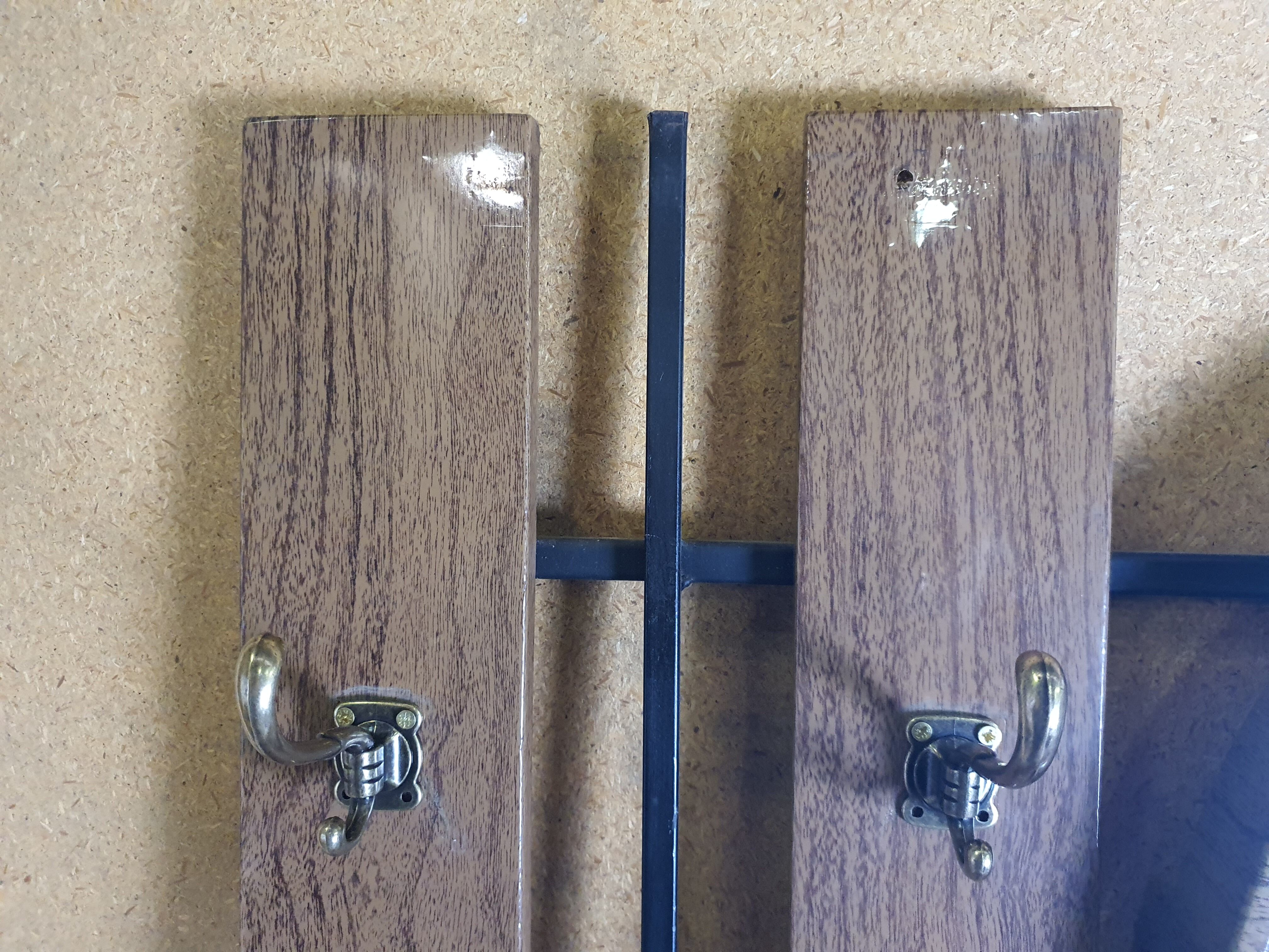 Wall coat hanger with mirror, 50s