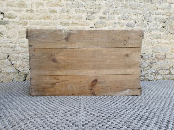 caisse de rangement en bois, chocolat Poulain