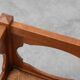 Art Deco Oak Corner Chair with Cut‑Out Backrest and Rush Seat, Belgium, cir