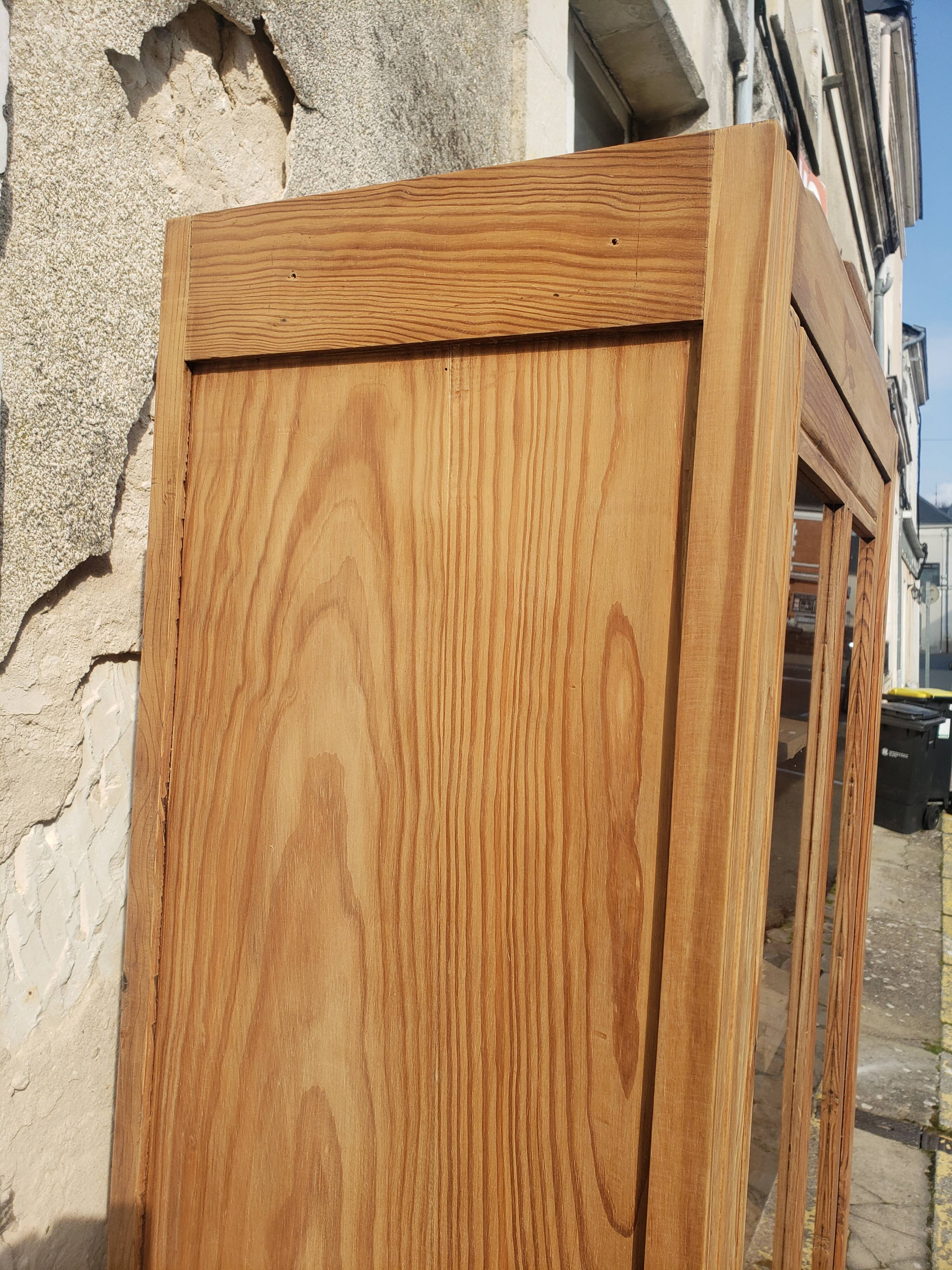 Parisian cabinet glazed raw wood