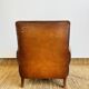 Fauteuil Club en cuir marron