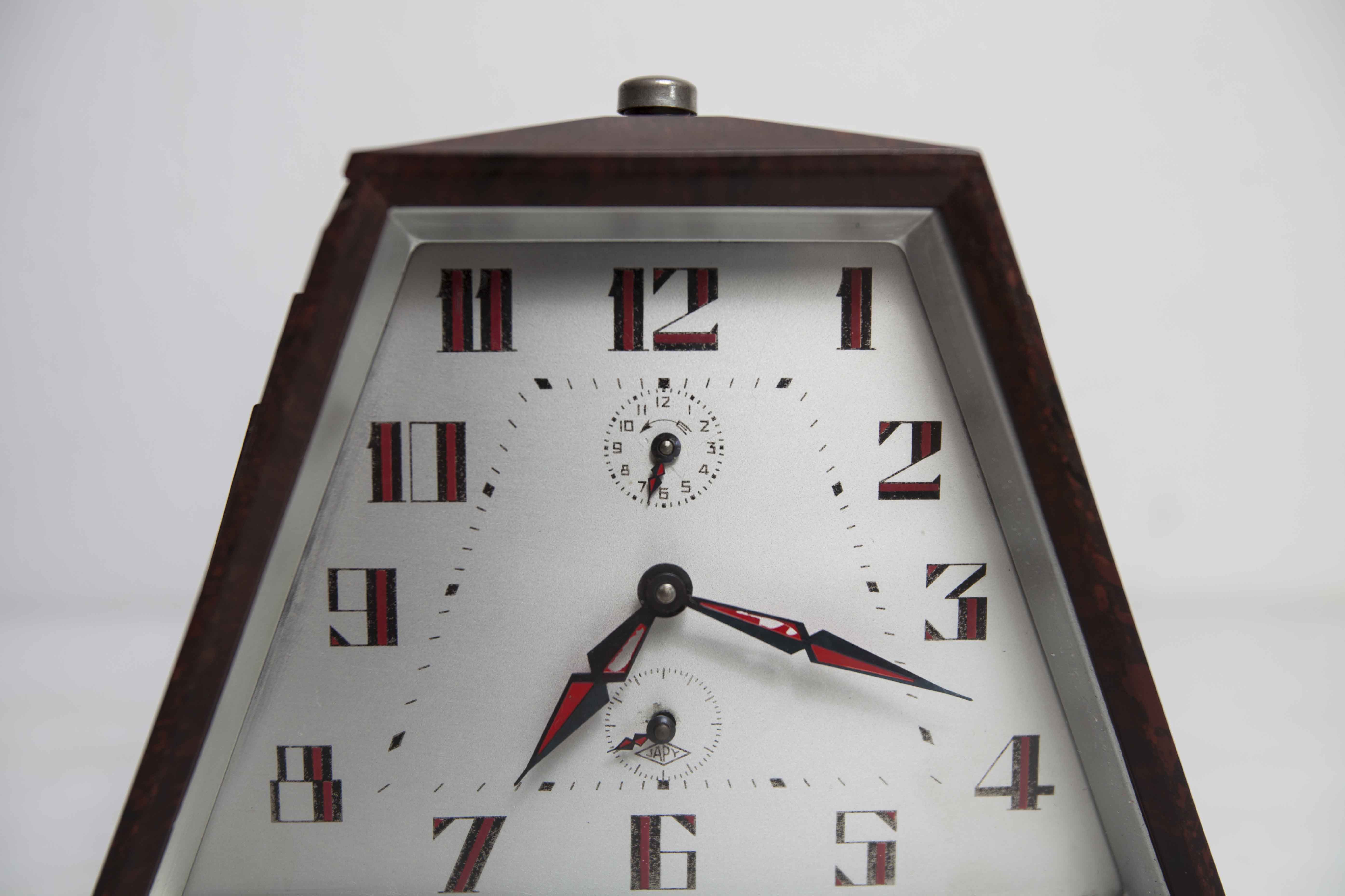 Alarm clock Mechanical clock Japy 1930 bakelite